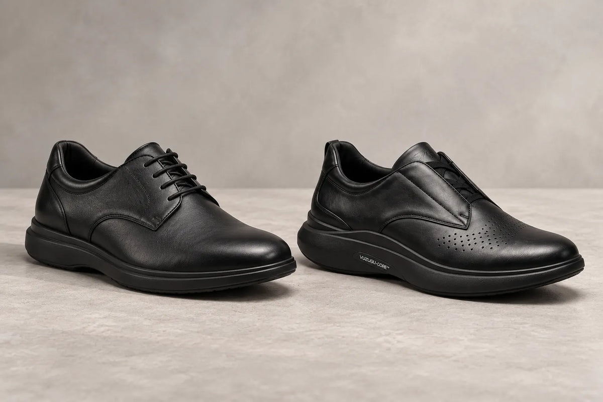 Wolf & Shepherd Crossover Derby and VUZUGU AURA hybrid Derby shoe comparison